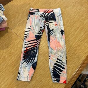 Athleta Women's Tropical Print Leggings - Pink, Navy, White
